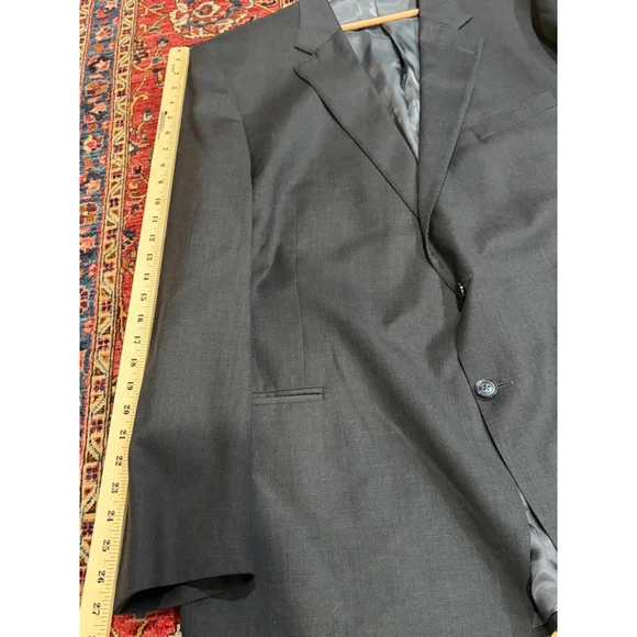 Peter Millar Grey Two Button Blazer Sport Coat Made In Canada Mens